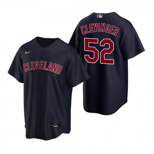 Men's Cleveland Indians Mike Clevinger Nike Navy Replica Alternate Jersey