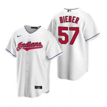 Men's Cleveland Indians Shane Bieber Nike White Replica Home Jersey