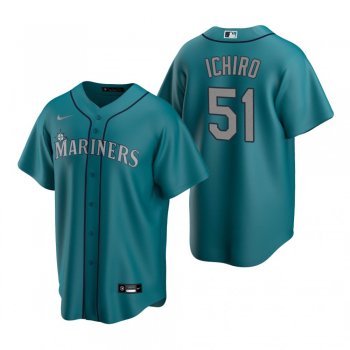 Men's Seattle Mariners Ichiro Suzuki Nike Aqua Replica Alternate Jersey