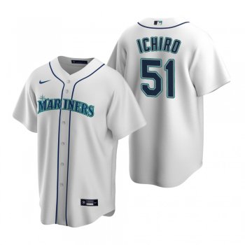 Men's Seattle Mariners Ichiro Suzuki Nike White Replica Home Jersey