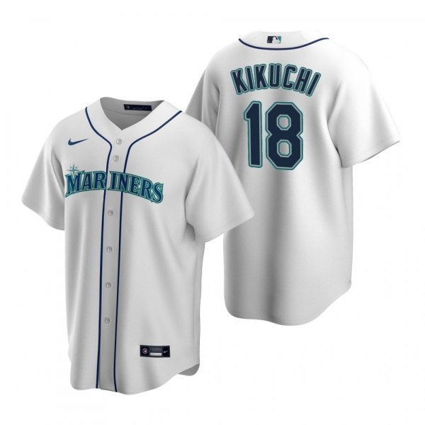 Men's Seattle Mariners Yusei Kikuchi Nike White Replica Home Jersey