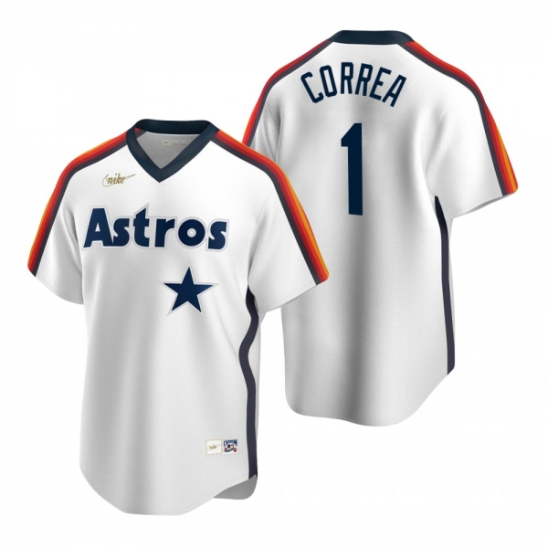 Men's Houston Astros Carlos Correa Nike White Cooperstown Collection Home Jersey