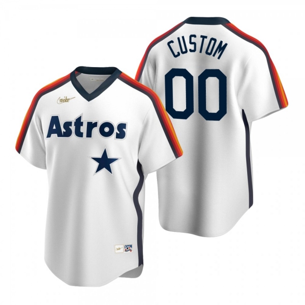 Men's Houston Astros Custom Nike White Cooperstown Collection Home Jersey