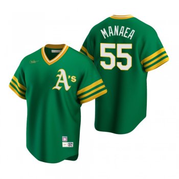 Men's Oakland Athletics Sean Manaea Nike Kelly Green Cooperstown Collection Road Jersey