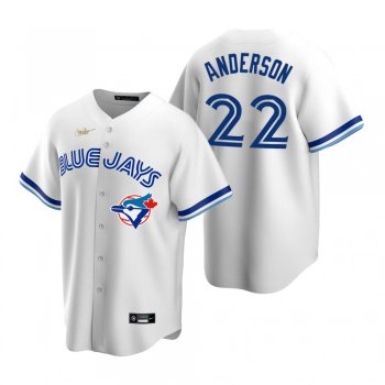 Men's Toronto Blue Jays Chase Anderson Nike White Cooperstown Collection Home Jersey