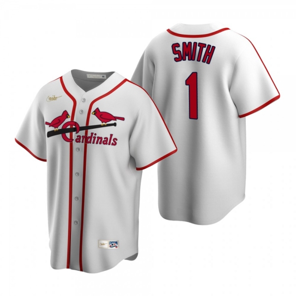 Men's St. Louis Cardinals Ozzie Smith Nike White Cooperstown Collection Home Jersey