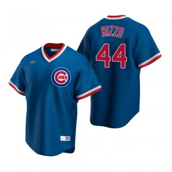 Men's Chicago Cubs Anthony Rizzo Nike Royal Cooperstown Collection Road Jersey