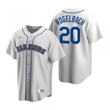 Men's Seattle Mariners Daniel Vogelbach Nike White Cooperstown Collection Home Jersey