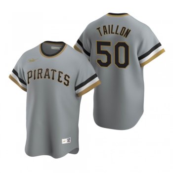 Men's Pittsburgh Pirates Jameson Taillon Nike Gray Cooperstown Collection Road Jersey