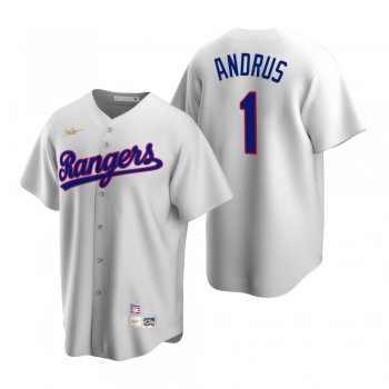 Men's Texas Rangers Elvis Andrus Nike White Cooperstown Collection Home Jersey