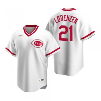 Men's Cincinnati Reds Michael Lorenzen Nike White Cooperstown Collection Home Jersey