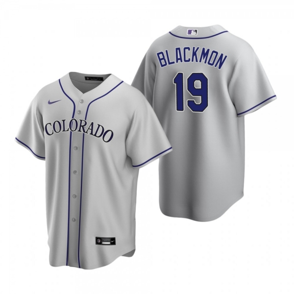 Men's Colorado Rockies Charlie Blackmon Nike Gray Replica Road Jersey