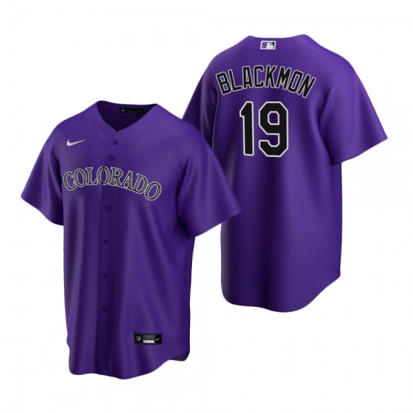 Men's Colorado Rockies Charlie Blackmon Nike Purple Replica Alternate Jersey