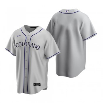 Men's Colorado Rockies Nike Gray Replica Road Jersey