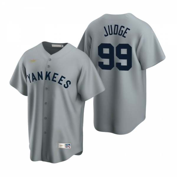 Men's New York Yankees Aaron Judge Nike Gray Cooperstown Collection Road Jersey