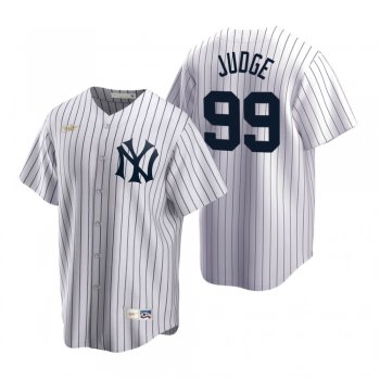 Men's New York Yankees Aaron Judge Nike White Cooperstown Collection Home Jersey