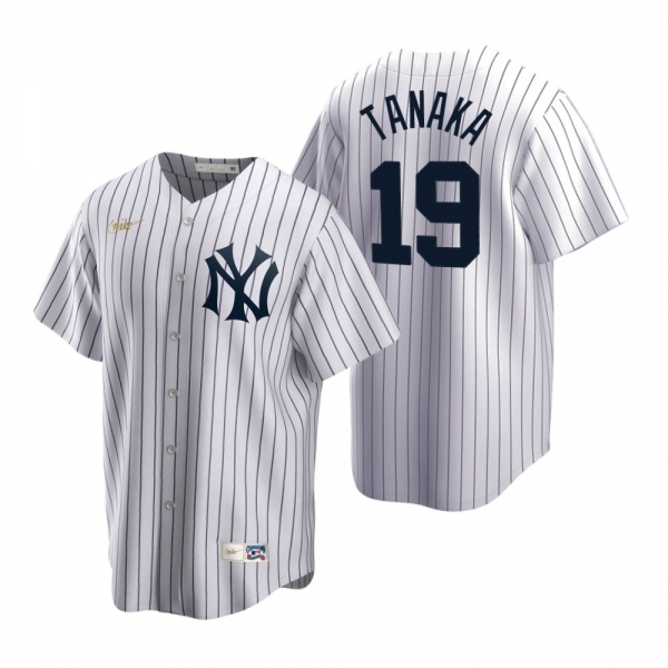 Men's New York Yankees Masahiro Tanaka Nike White Cooperstown Collection Home Jersey