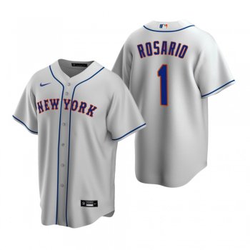 Men's New York Mets Amed Rosario Nike Gray Replica Road Jersey