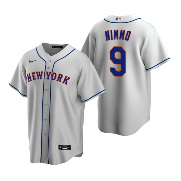 Men's New York Mets Brandon Nimmo Nike Gray Replica Road Jersey