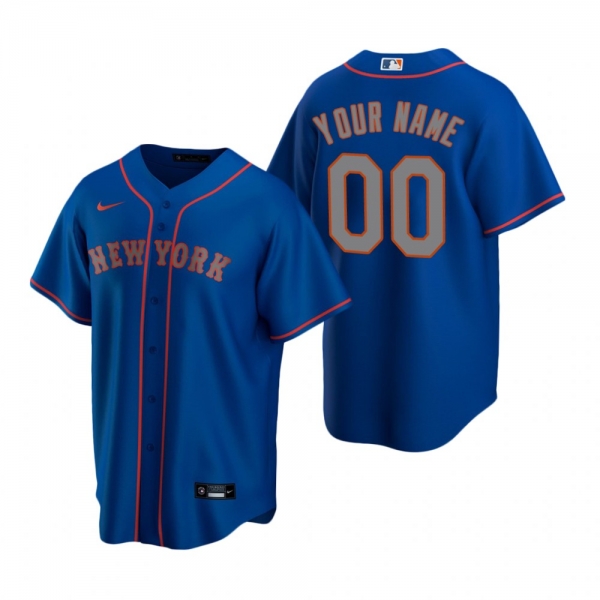 Men's New York Mets Custom Nike Royal Replica Alternate Road Jersey