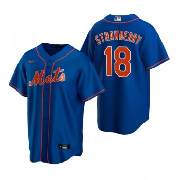 Men's New York Mets Darryl Strawberry Nike Royal Replica Alternate Jersey