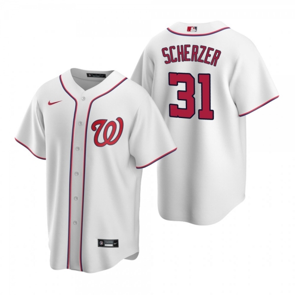 Men's Washington Nationals Max Scherzer Nike White Replica Home Jersey