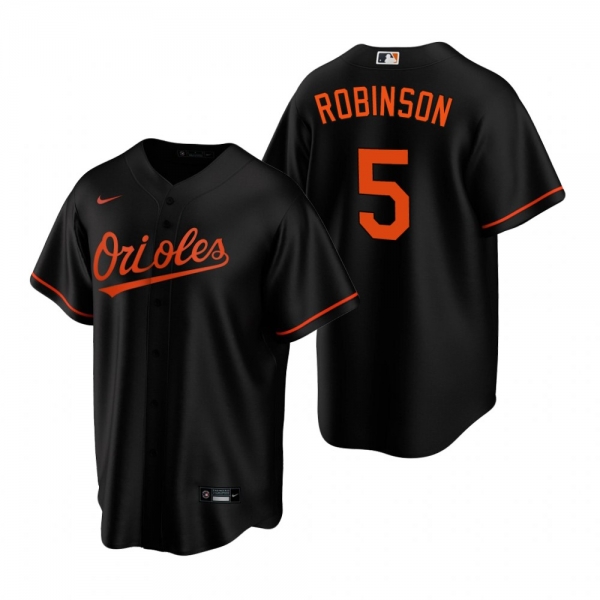 Men's Baltimore Orioles Brooks Robinson Nike Black Replica Alternate Jersey