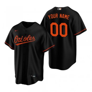 Men's Baltimore Orioles Custom Nike Black Replica Alternate Jersey