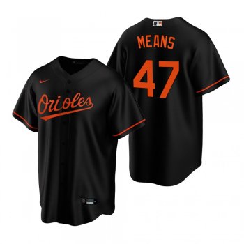 Men's Baltimore Orioles John Means Nike Black Replica Alternate Jersey