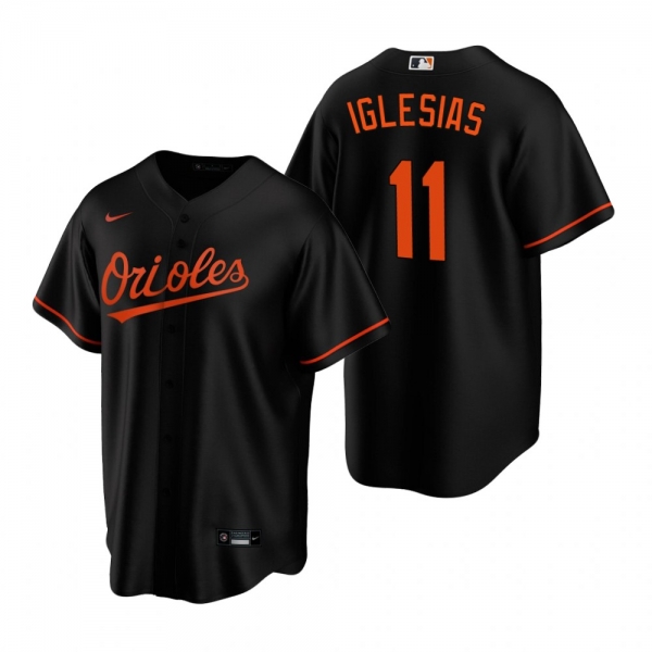 Men's Baltimore Orioles Jose Iglesias Nike Black Replica Alternate Jersey