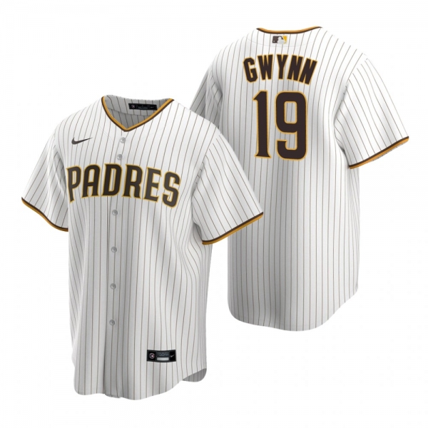 Men's San Diego Padres Tony Gwynn Nike White Brown Replica Home Jersey