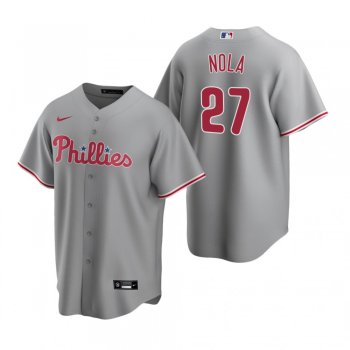 Men's Philadelphia Phillies Aaron Nola Nike Gray Replica Road Jersey