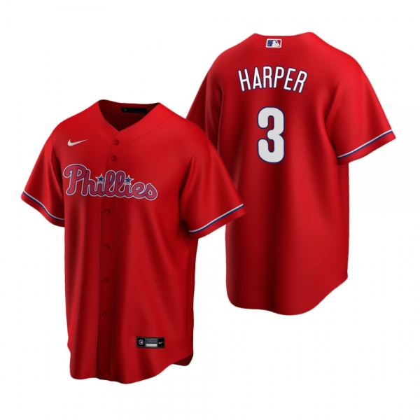 Men's Philadelphia Phillies Bryce Harper Nike Red Replica Alternate Jersey