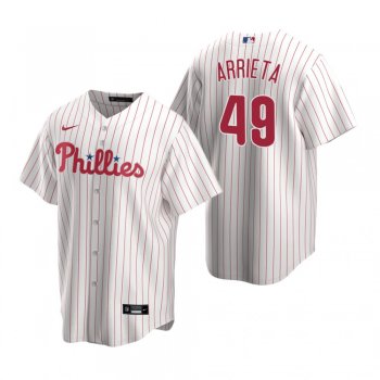 Men's Philadelphia Phillies Jake Arrieta Nike White Replica Home Jersey