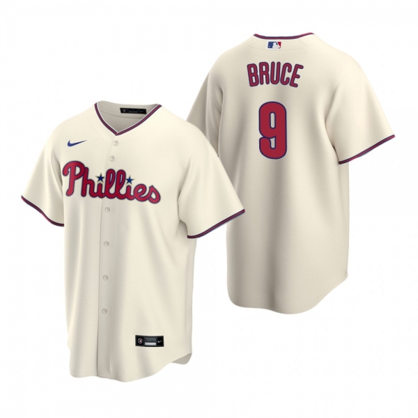 Men's Philadelphia Phillies Jay Bruce Nike Cream Replica Alternate Jersey