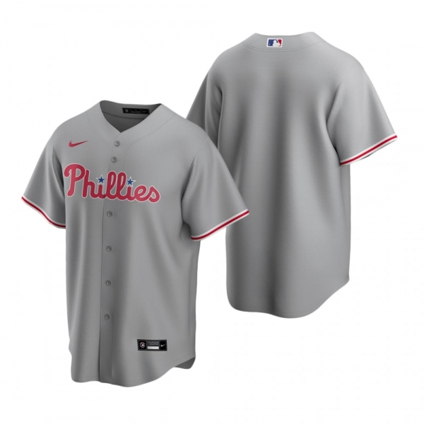 Men's Philadelphia Phillies Nike Gray Replica Road Jersey