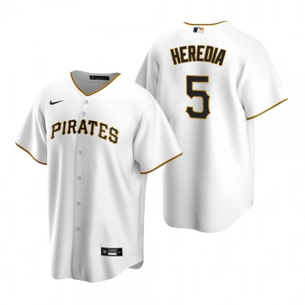 Men's Pittsburgh Pirates Guillermo Heredia Nike White Replica Home Jersey