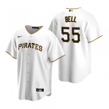 Men's Pittsburgh Pirates Josh Bell Nike White Replica Home Jersey