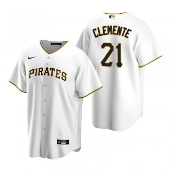 Men's Pittsburgh Pirates Roberto Clemente Nike White Replica Home Jersey