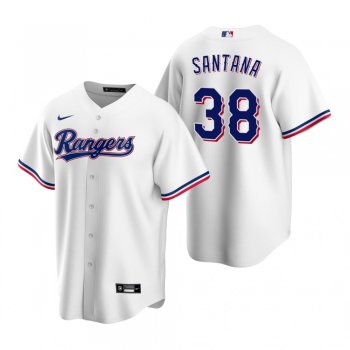 Men's Texas Rangers Danny Santana Nike White Replica Home Jersey