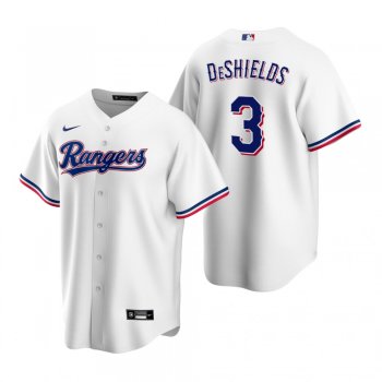 Men's Texas Rangers Delino DeShields Nike White Replica Home Jersey