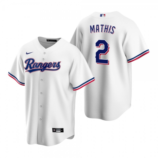 Men's Texas Rangers Jeff Mathis Nike White Replica Home Jersey