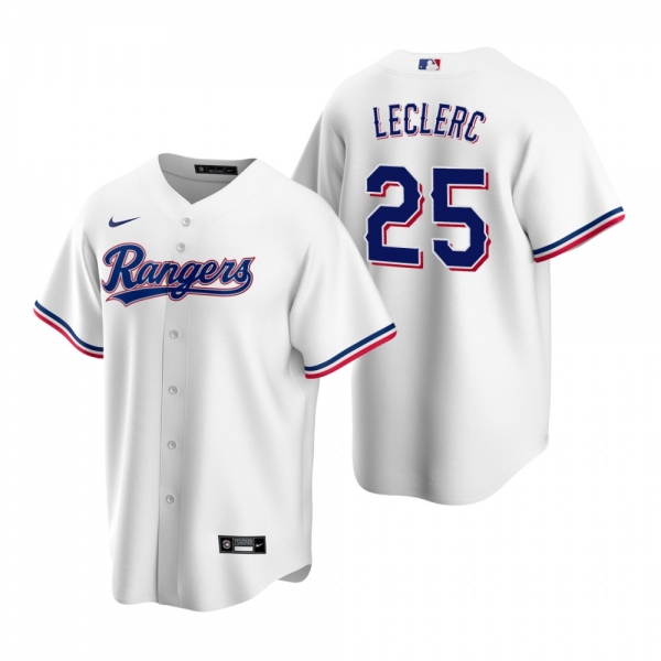 Men's Texas Rangers Jose Leclerc Nike White Replica Home Jersey