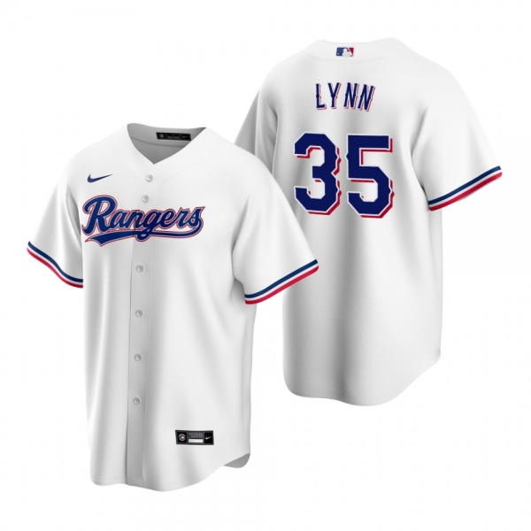 Men's Texas Rangers Lance Lynn Nike White Replica Home Jersey