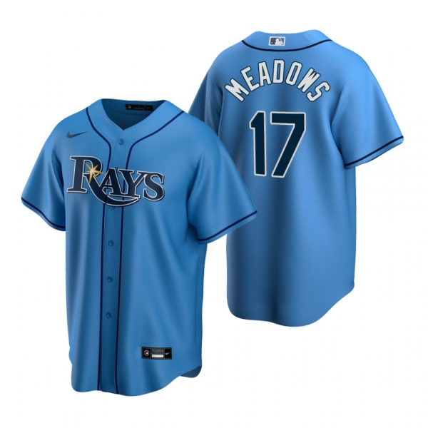 Men's Tampa Bay Rays Austin Meadows Nike Light Blue Replica Alternate Jersey