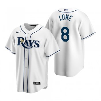 Men's Tampa Bay Rays Brandon Lowe Nike White Replica Home Jersey