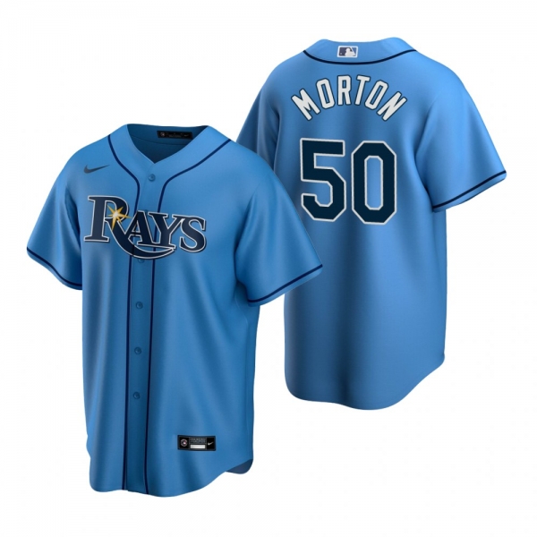 Men's Tampa Bay Rays Charlie Morton Nike Light Blue Replica Alternate Jersey