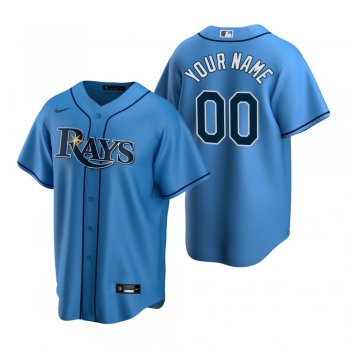 Men's Tampa Bay Rays Custom Nike Light Blue Replica Alternate Jersey