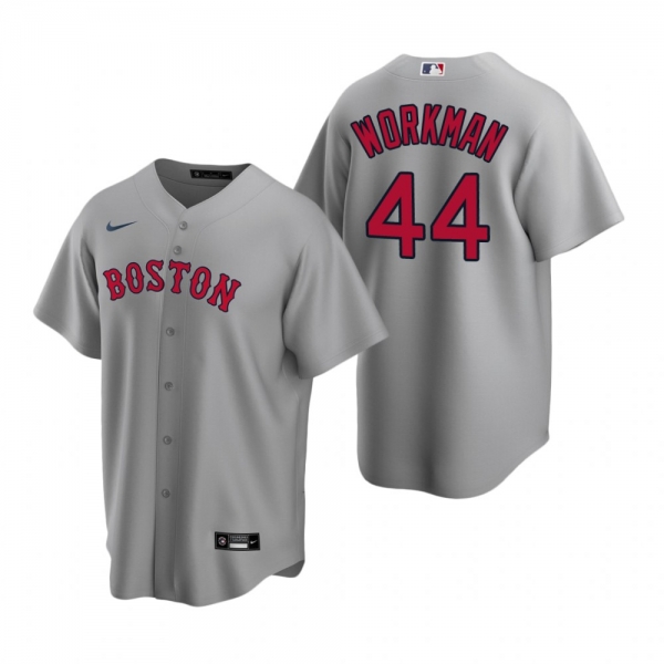 Men's Boston Red Sox Brandon Workman Nike Gray Replica Road Jersey