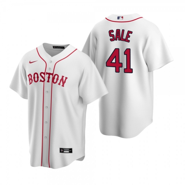 Men's Boston Red Sox Chris Sale Nike White Replica Alternate Jersey